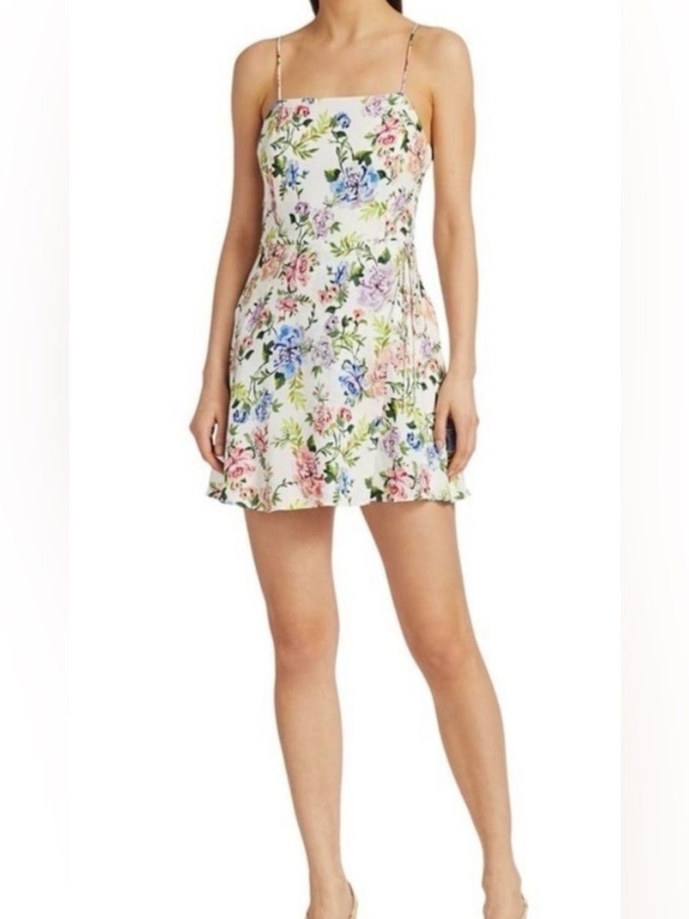 Alice+Olivia New With Tags Women’s Trixie Floral Mini Lined Dress Size 8 Sku#23